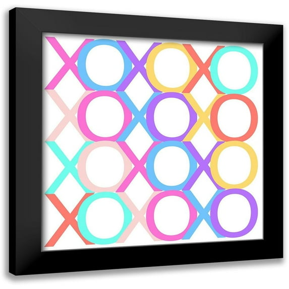 SD Graphics Studio 20x20 Black Modern Framed Museum Art Print Titled - XOXO