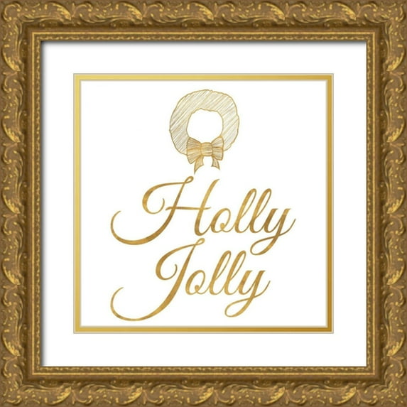 SD Graphics Studio 20x20 Gold Ornate Wood Framed with Double Matting Museum Art Print Titled - Golden Christmas II