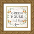 thumbnail image 1 of SD Graphics Studio 20x20 Gold Ornate Wood Framed with Double Matting Museum Art Print Titled - Green House That Way, 1 of 4