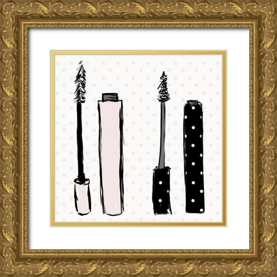 SD Graphics Studio 20x20 Gold Ornate Wood Framed with Double Matting Museum Art Print Titled - Mascara Dots