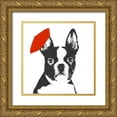 thumbnail image 1 of SD Graphics Studio 20x20 Gold Ornate Wood Framed with Double Matting Museum Art Print Titled - Red Beret Dog, 1 of 4