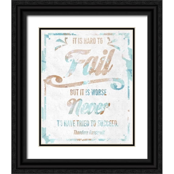 SD Graphics Studio 20x24 Black Ornate Wood Framed with Double Matting Museum Art Print Titled - Never Fail I