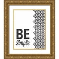 thumbnail image 1 of SD Graphics Studio 20x24 Gold Ornate Wood Framed with Double Matting Museum Art Print Titled - Be Simple Choose Joy I, 1 of 4