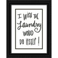 thumbnail image 1 of SD Graphics Studio 23x32 Black Ornate Wood Framed with Double Matting Museum Art Print Titled - I Wish The Laundry Would Do Itself, 1 of 4