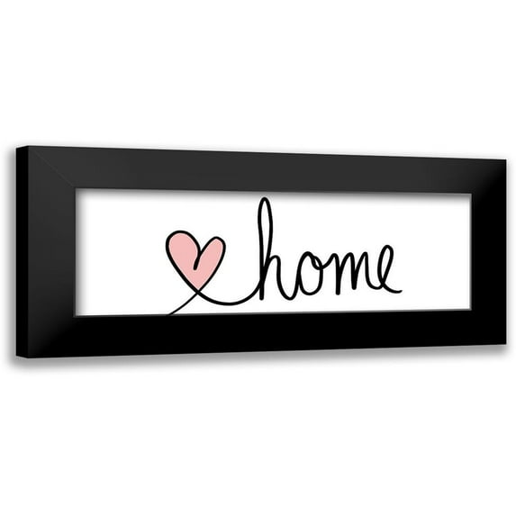 SD Graphics Studio 24x11 Black Modern Framed Museum Art Print Titled - Home