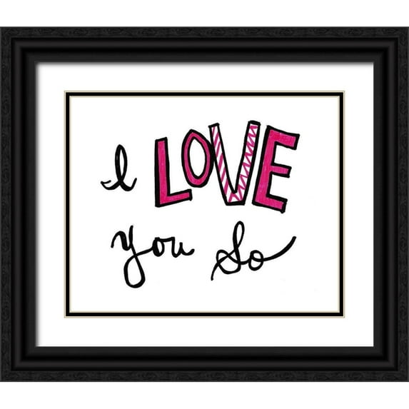 SD Graphics Studio 24x20 Black Ornate Wood Framed with Double Matting Museum Art Print Titled - I Love You So