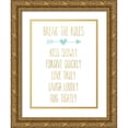 thumbnail image 1 of SD Graphics Studio 25x32 Gold Ornate Wood Framed with Double Matting Museum Art Print Titled - Break the Rules II, 1 of 4
