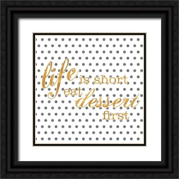 SD Graphics Studio 26x26 Black Ornate Wood Framed with Double Matting Museum Art Print Titled - Life Square I