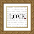 thumbnail image 1 of SD Graphics Studio 26x26 Gold Ornate Wood Framed with Double Matting Museum Art Print Titled - Love and Life I, 1 of 4
