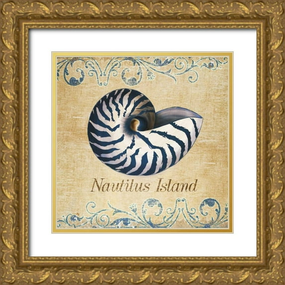 SD Graphics Studio 26x26 Gold Ornate Wood Framed with Double Matting Museum Art Print Titled - Nautilus Island