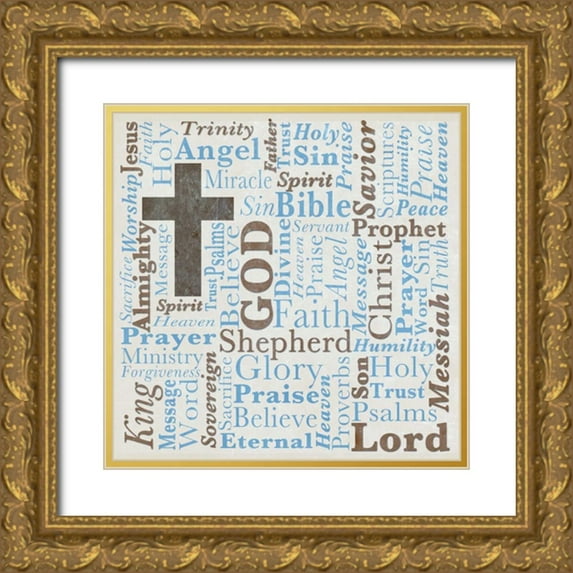 SD Graphics Studio 26x26 Gold Ornate Wood Framed with Double Matting Museum Art Print Titled - Spiritual Type