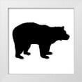 thumbnail image 1 of SD Graphics Studio 26x26 White Modern Wood Framed Museum Art Print Titled - Bear Silhouette, 1 of 4