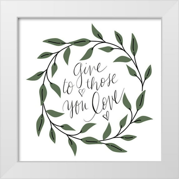 SD Graphics Studio 26x26 White Modern Wood Framed Museum Art Print Titled - Give To Those You Love