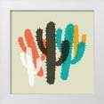 thumbnail image 1 of SD Graphics Studio 26x26 White Modern Wood Framed Museum Art Print Titled - Modern Cacti II, 1 of 4