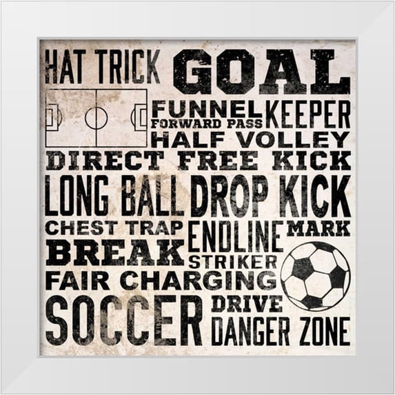 SD Graphics Studio 26x26 White Modern Wood Framed Museum Art Print Titled - Sports Type III