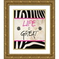 thumbnail image 1 of SD Graphics Studio 26x32 Gold Ornate Wood Framed with Double Matting Museum Art Print Titled - Zebra Sayings III, 1 of 4