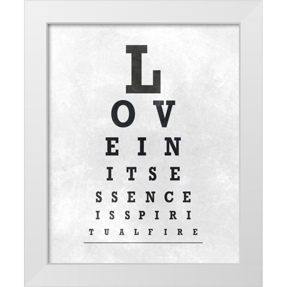 SD Graphics Studio 26x32 White Modern Wood Framed Museum Art Print Titled - Eye Chart Typography I