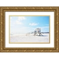 thumbnail image 1 of SD Graphics Studio 32x23 Gold Ornate Wood Framed with Double Matting Museum Art Print Titled - Lifeguard Station, 1 of 4