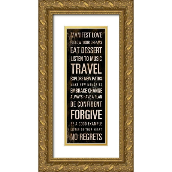 SD Graphics Studio 9x18 Gold Ornate Wood Framed with Double Matting Museum Art Print Titled - Manifest Love