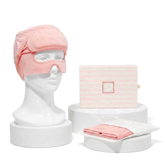 Sweet Dreams Luxe Beauty Cooling/Warming Gel Migraine Cap, Blush, One Size