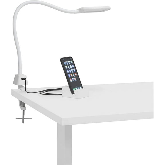 SD STUDIO DESIGNS LED Flex Lamp for Office, Art, Sewing, or Crafts with USB Charging Base, White,3"W x 5.5"D x 29.5"H