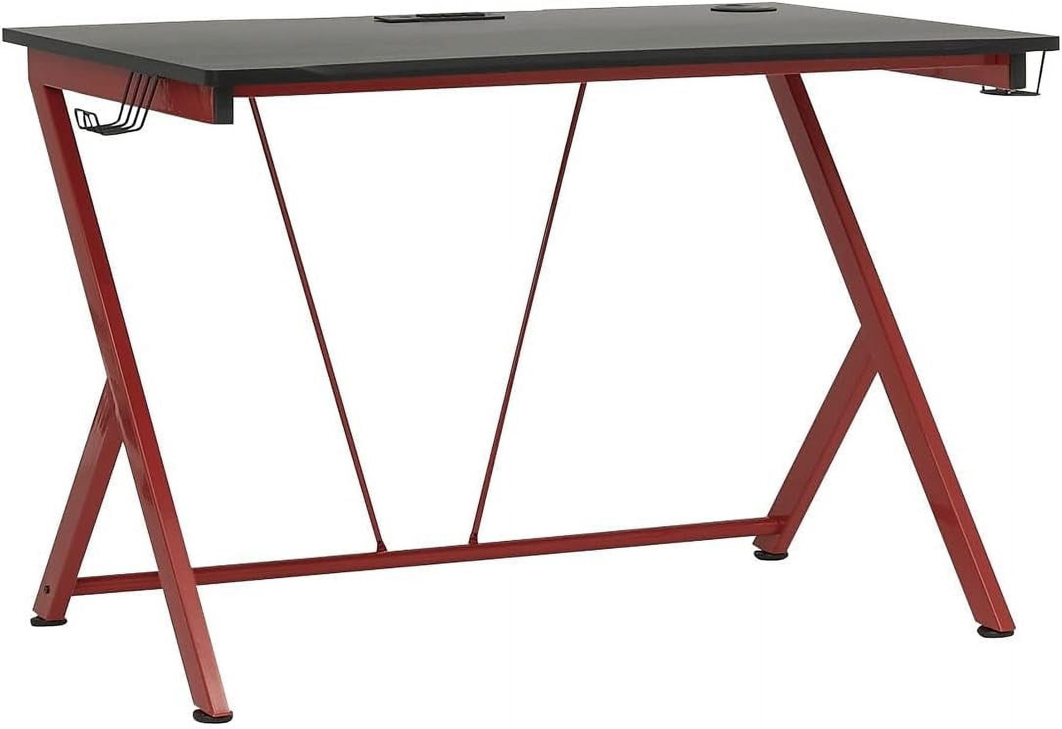 SD STUDIO DESIGNS Quest Gaming Table, Black,red - Walmart.com