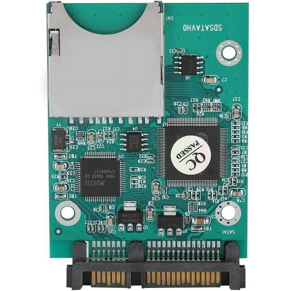 SD to SATA Adapter Converter, 22MB/s Fast Transmission SD/SDHC/SDXC/MMC Memory Card to 2.5in 7+15P SATA Converter Adapter