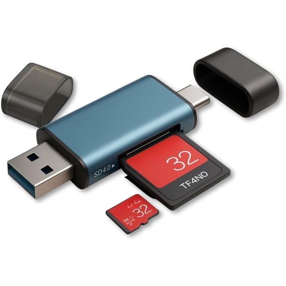 SD4.0 Card Reader - High-Speed 312MB/s USB-A & USB-C Micro SD Card Reader - SD Card Reader for iPhone, Android, MacBook, PC - Plug & Play UHS-II SDXC SDHC SD Card Reader for Laptop & More