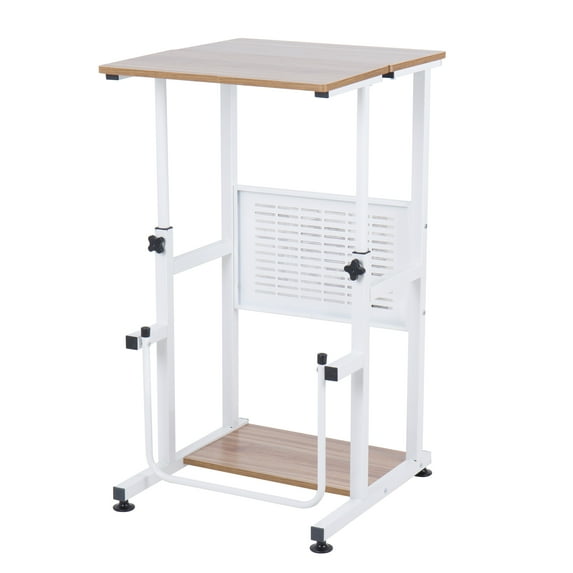 SDADI L1010WFLT Adjustable Height Mobile Standing Office Computer Desk