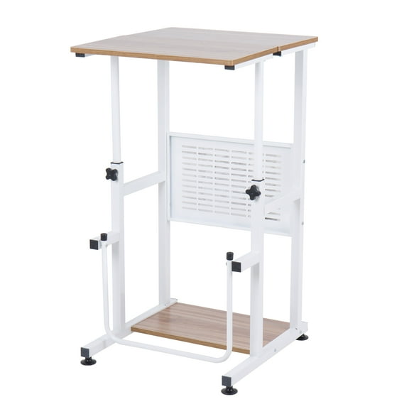 SDADI L1010WFLT Adjustable Height Mobile Standing Office Computer Desk