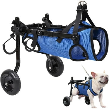 SDALU 2-Wheel Adjustable Rear Support Wheelchair for Small Dogs