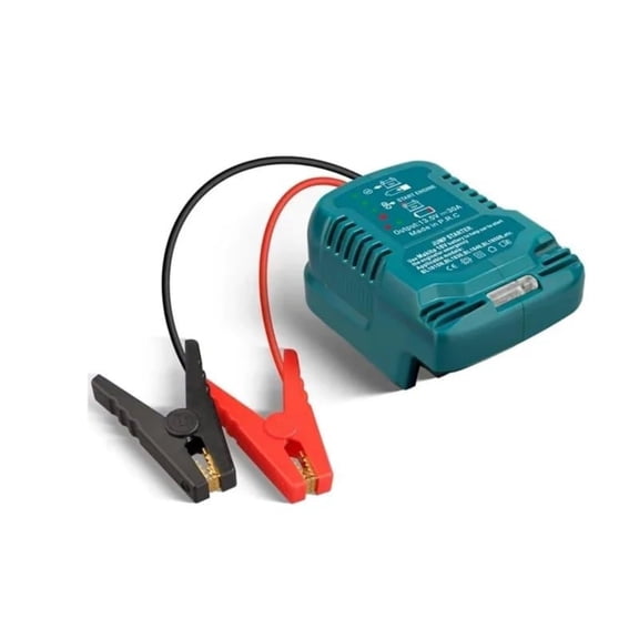 SDAZGVRK Jump Starter Adapter for Makita 18V Li-ion Battery, Portable Car Jump Starter, with Jumper Cable Clamps (Battery not Included)