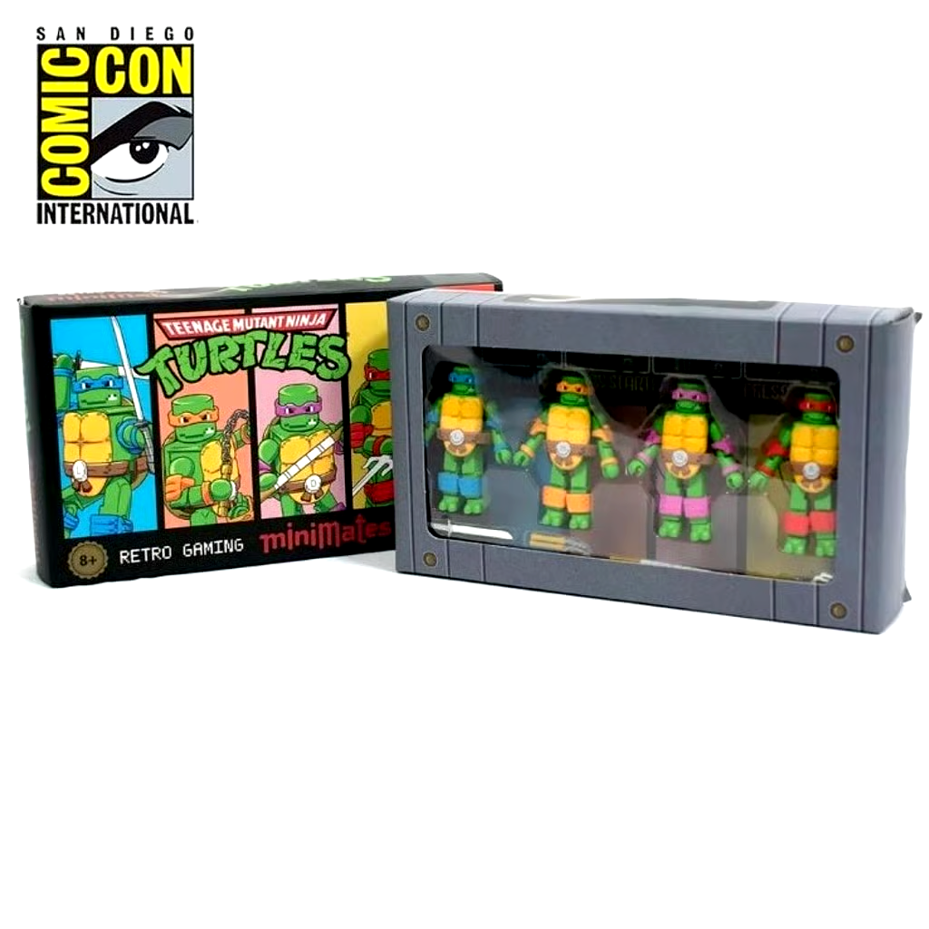 SDCC 2024 TEENAGE MUTANT NINJA TURTLES RETRO VIDEO GAME MINIMATES BOX