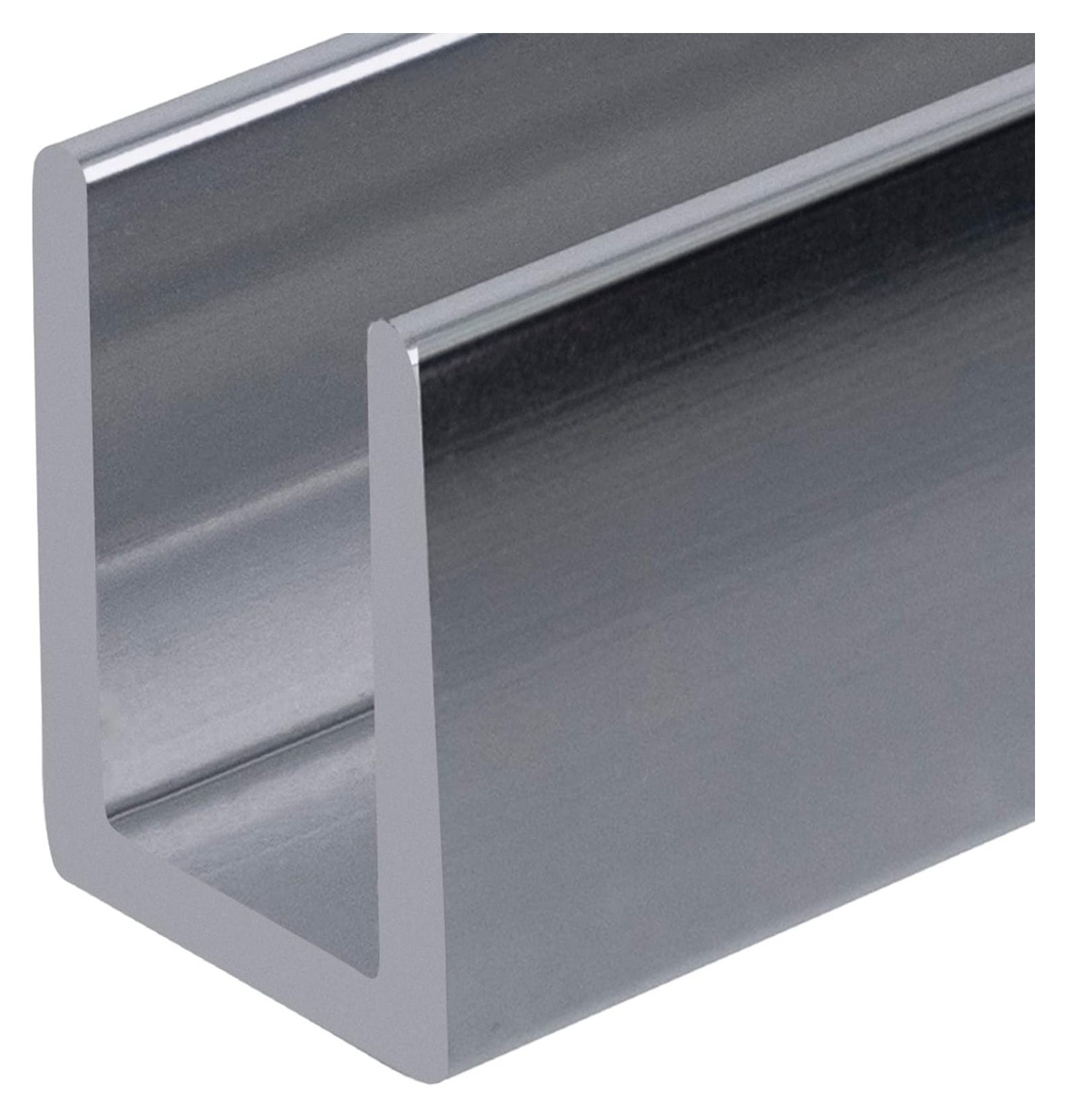 SDCD38BSCCP12XCP5 Brushed Stainless 3/8" Fixed Panel Shower Door Deep UChannel 12" Stock