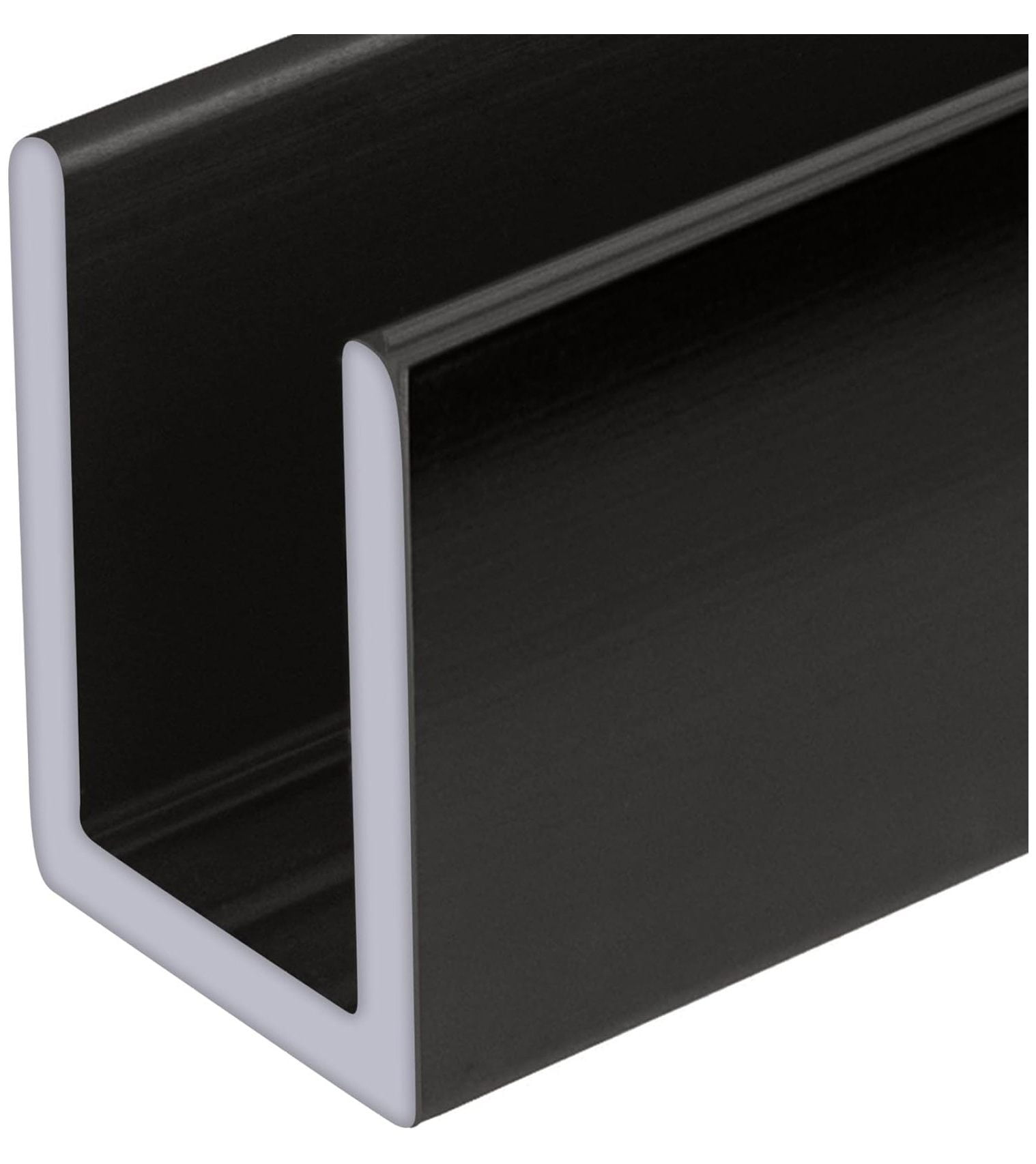 SDCD38GMCCP12XCP5 Gun Metal 3/8" Fixed Panel Shower Door Deep UChannel 12" Stock Length