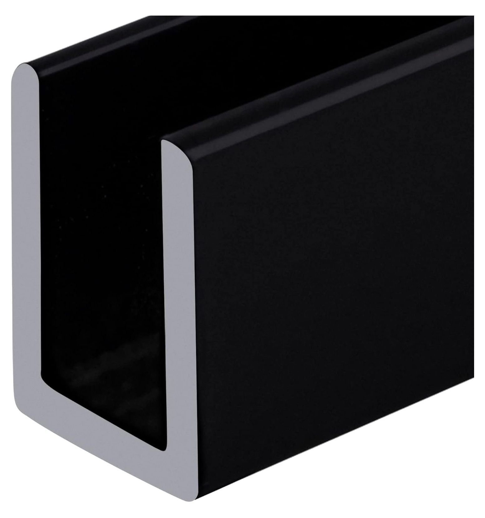 SDCD38MBLCCP36XCP10 Matte Black 3/8" Fixed Panel Shower Door Deep U