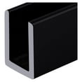 SDCD38MBLCCP36XCP10 Matte Black 3/8" Fixed Panel Shower Door Deep U