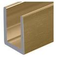 SDCD38SBCCP48XCP5 Brass 3/8" Fixed Panel Shower Door Deep UChannel