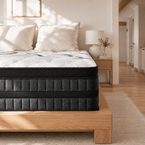 SDEAWOR 12" Queen Medium Firm Hybrid Mattress with Memory Foam & Pocket Coils, Cooling Gel Foam, Adult