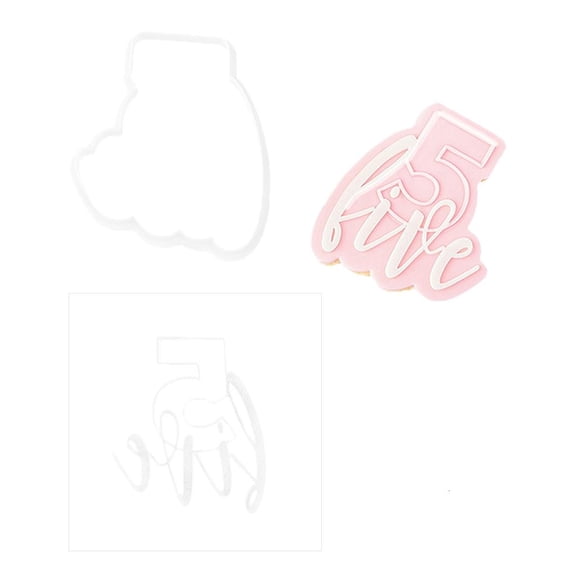 SDFGTstore 1-10 English Number Cutting Mold and Printing Mold Set of 2 Cookie Biscuit Cutter Fondant Molds for Home Kitchen Handmade Use DIY Stamp