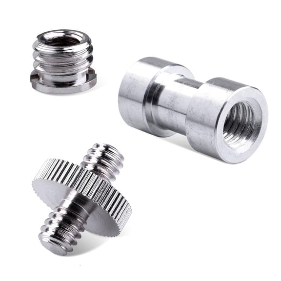 SDFGTstore 1 Set 1/4" Male to 1/4" Male Threaded Adapter Double Male Screw Adapter Supports