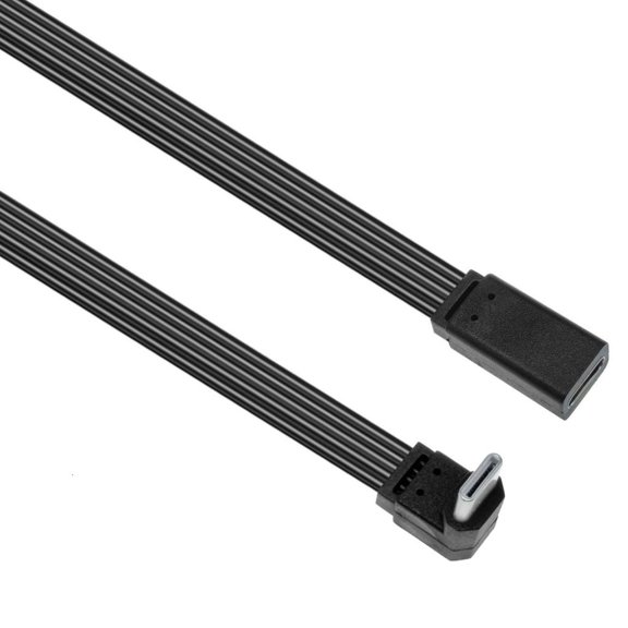 SDFGTstore 10/20/30/50/100cm Flexible Power Data Transfer Wire Type C Male to Female Charging Data Cable Silicone Charging Cable