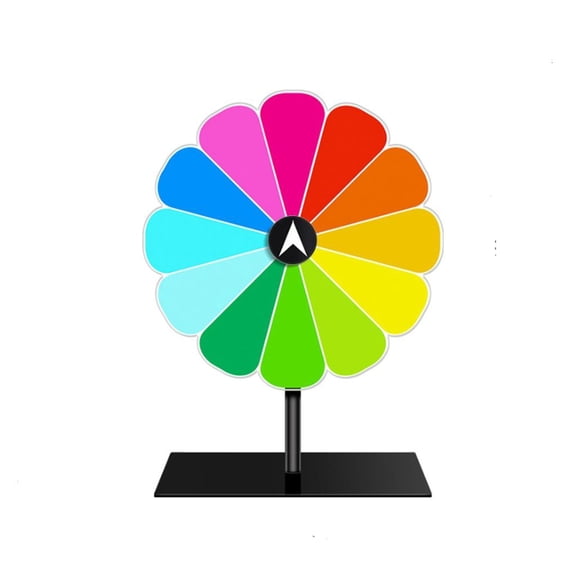 SDFGTstore 10.6Inch Prize Wheel 12 Color Slots Plastic Rotating Wheel for Classroom Game