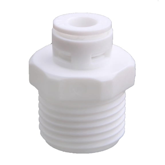 SDFGTstore 10 Pcs 1/2" Thread Male to 1/4" Quick Fittings RO Water Plastic Pipe Couplings Connector Water Purifier Accessories