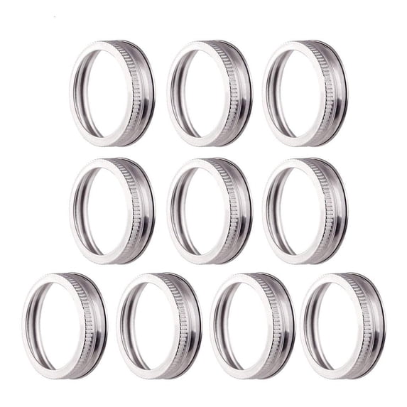 SDFGTstore 10 Pcs Regular Mouth Canning Lids for Mason Canning Jar Container Cover Bands