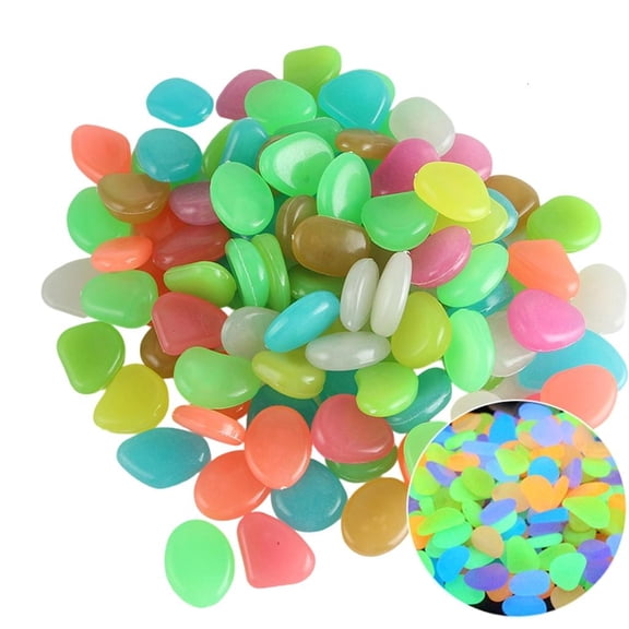 SDFGTstore 100 Pieces Phosphorescent Rock Decorative Resin Stone for Flower Beds