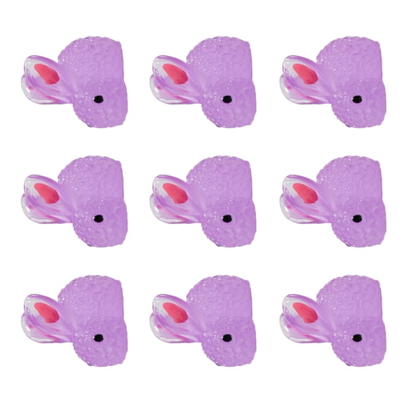 SDFGTstore 100pcs Tiny Rabbit Figurines for Micros Landscape Glow in the Dark Resin Toy