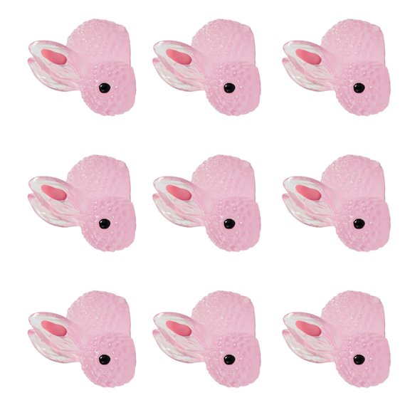SDFGTstore 100pcs Tiny Rabbit Figurines for Micros Landscape Glow in the Dark Resin Toy