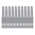 Hexagonal Magnet SDFGTstore 10Pcs 50mm Security Blossom Bit Set 1/4inch Hex Shank ...