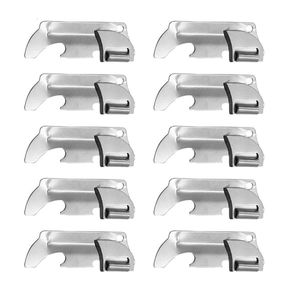 SDFGTstore 10Pcs Stainless Steel Mini Can Opener Portable Folding Can Opener Multi-function Handheld Bottle Opener Tool Easy to Use